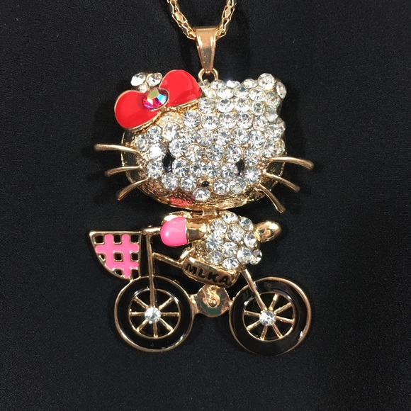 Betsey Johnson Jewelry - Betsey Johnson Hello Kitty On Bike Pendant  NWT!!